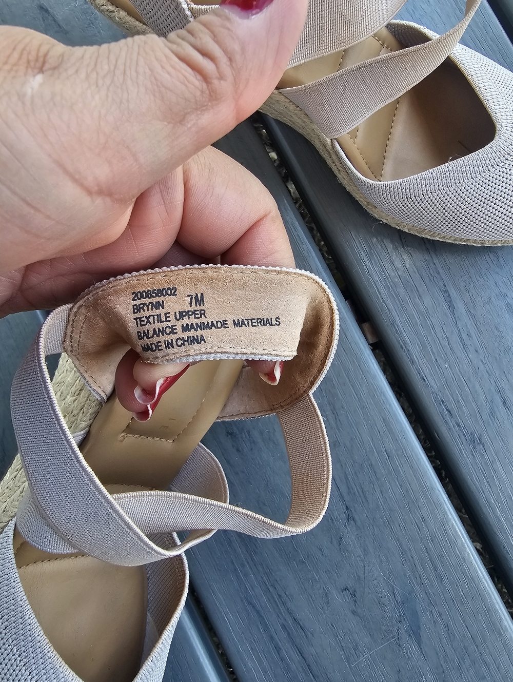 Kelly & Kate wedge sandals sz 7M - Picture 5 of 7